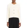 Theory Short Cashmere And Wool Knit Jacket In Multi