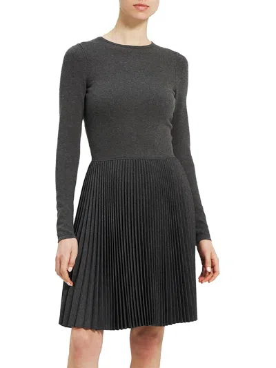 Theory Womens Wool Cashmere Sweaterdress In Multi