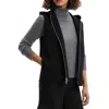 Theory New Divide Wool Hooded Vest In Black