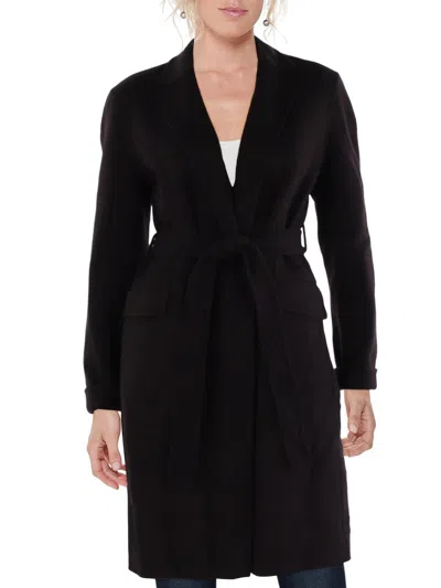 Theory Wrap Wool Cashmere Coat In Black