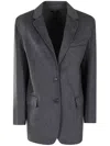 Theory Wool And Cashmere Blazer In Grey
