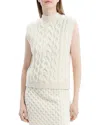 Theory Sweater Vest In Rounded Cotton In White