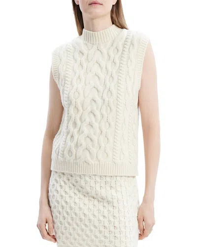 THEORY WOOL & CASHMERE-BLEND CABLE SWEATER VEST