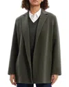 Theory Open Front Wool Blend Blazer In Green
