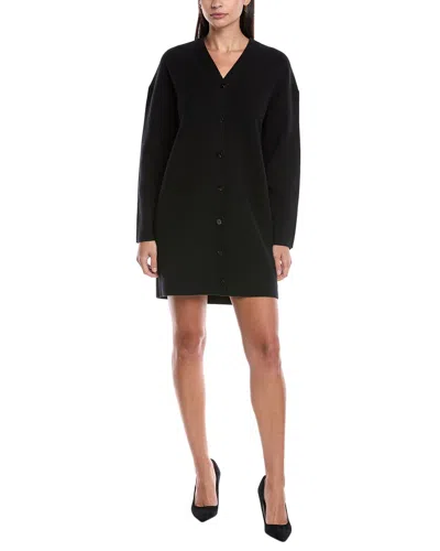 Theory Wool & Cashmere-blend Midi Dress In Black