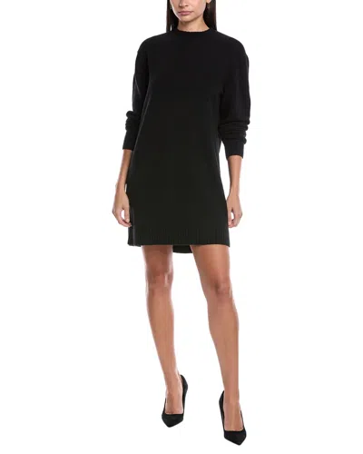 Theory Wool & Cashmere-blend Midi Dress In Black