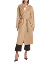 Theory Wool & Cashmere-blend Robe Coat In Gold