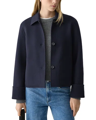 THEORY WOOL & CASHMERE BOXY CUFFED JACKET