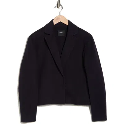 Theory Wool & Cashmere Crop Blazer In Blue