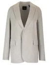 THEORY WOOL AND CASHMERE DECONSTRUCTED BLAZER
