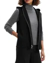 Theory New Divide Wool Hooded Vest In Black