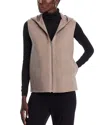 Theory New Divide Wool Hooded Vest In Cinder Melange