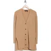 Theory Wool & Cashmere Long Cardigan In Brown