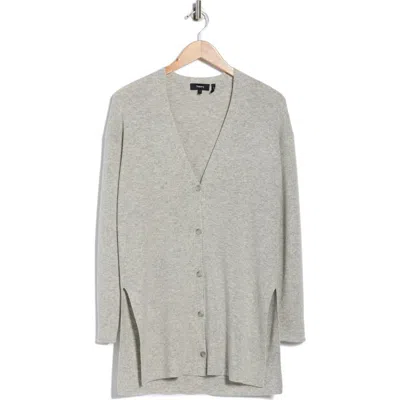 Theory Wool & Cashmere Long Cardigan In Gray