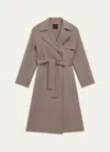 Theory Wool Blend Trench Coat In Cindr Mel