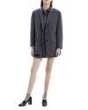 Theory New Divide Double Face Wool & Cashmere Oversized Blazer In Charcoal Melange