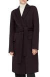 Theory New Divide Belted Wrap Trench Coat In Mink