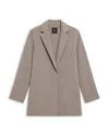 Theory New Divide Double-face Wool Blazer In Cinder Melange - Pfa