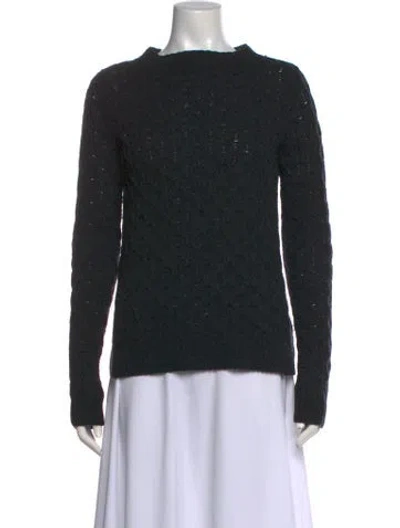 Pre-owned Theory Wool Bateau Neckline Sweater In Gray