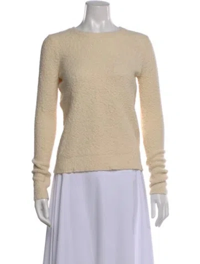 Pre-owned Theory Wool Bateau Neckline Sweater In Neutral