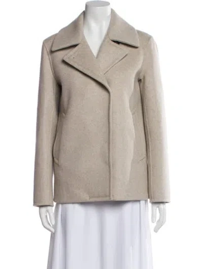 Pre-owned Theory Wool Biker Jacket In Neutral