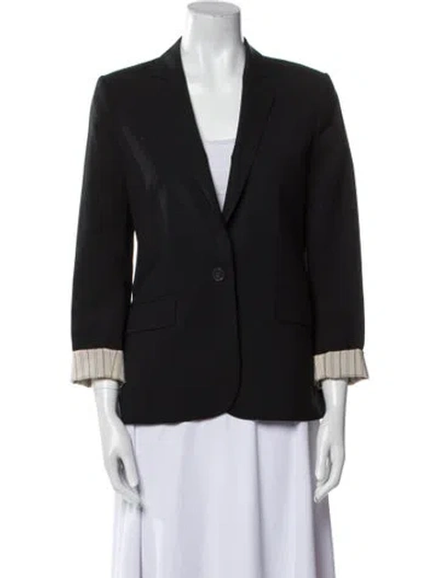 Pre-owned Theory Wool Blazer In Black