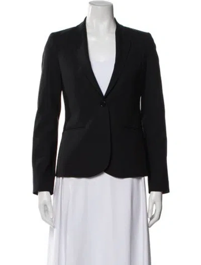 Pre-owned Theory Wool Blazer In Black