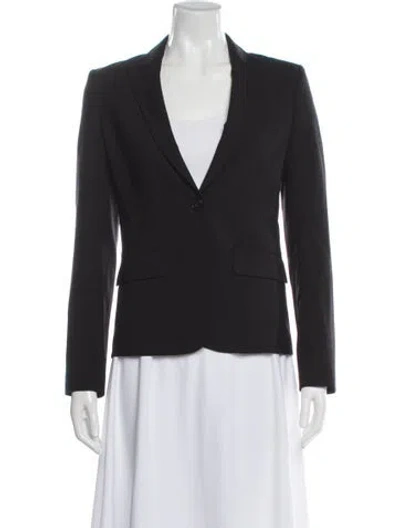Pre-owned Theory Wool Blazer In Black
