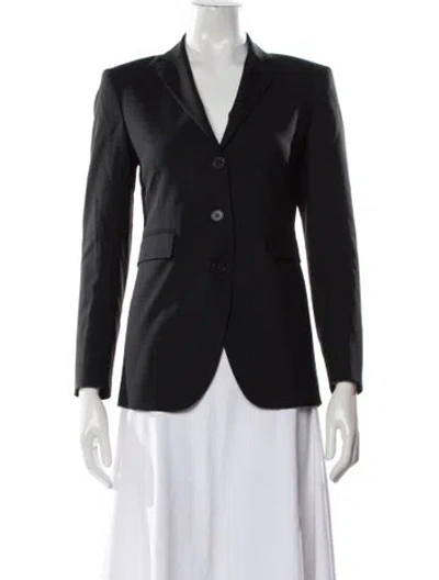 Pre-owned Theory Wool Blazer In Black