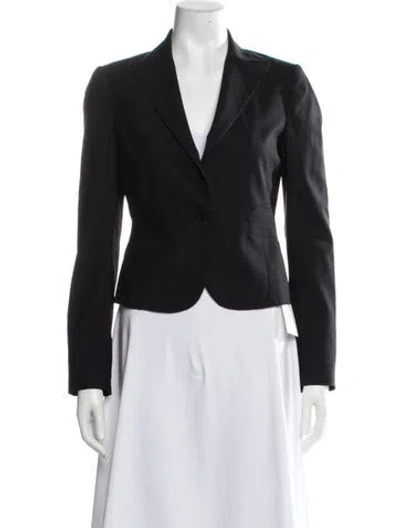 Pre-owned Theory Wool Blazer In Black