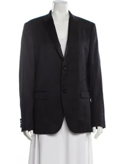 Pre-owned Theory Wool Blazer In Blue