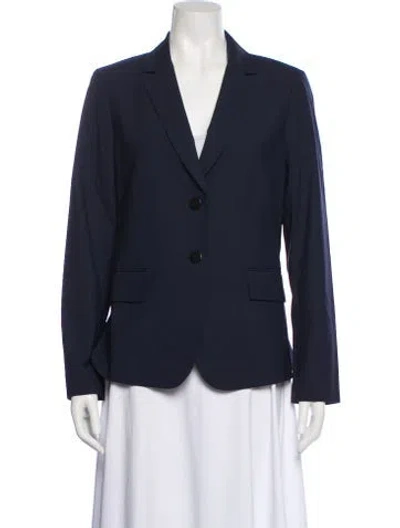 Pre-owned Theory Wool Blazer In Blue