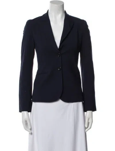 Pre-owned Theory Wool Blazer In Blue