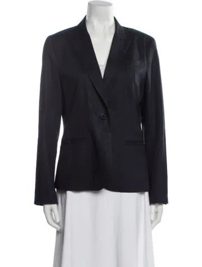 Pre-owned Theory Wool Blazer In Blue
