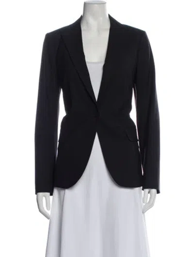 Pre-owned Theory Wool Blazer In Blue