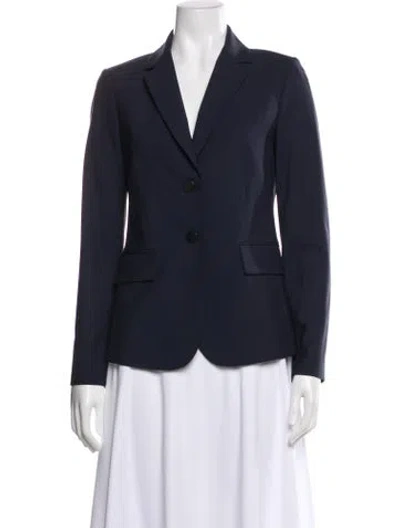 Pre-owned Theory Wool Blazer In Blue