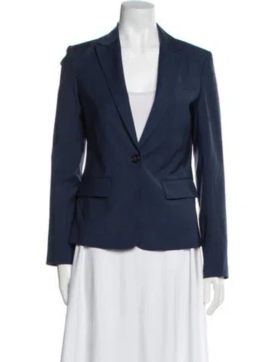 Pre-owned Theory Wool Blazer In Blue