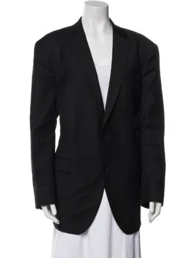 Pre-owned Theory Wool Blazer In Blue