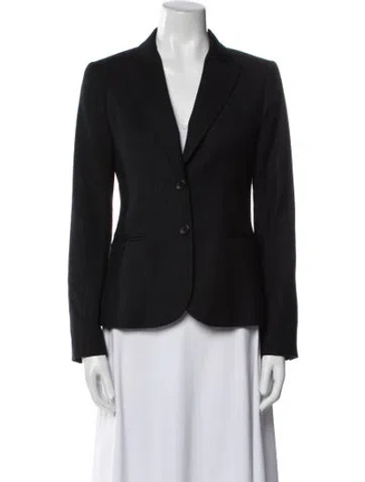 Pre-owned Theory Wool Blazer In Blue