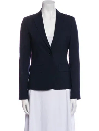 Pre-owned Theory Wool Blazer In Blue