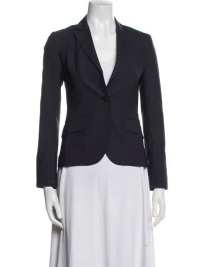 Pre-owned Theory Wool Blazer In Blue