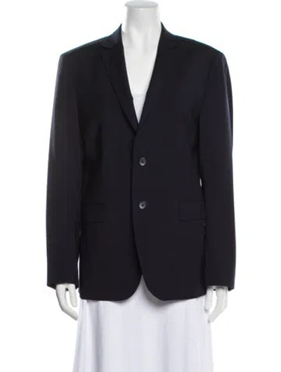 Pre-owned Theory Wool Blazer In Blue