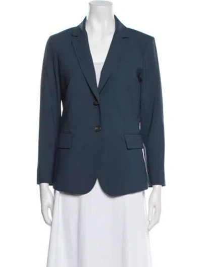 Pre-owned Theory Wool Blazer In Blue
