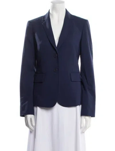 Pre-owned Theory Wool Blazer In Blue