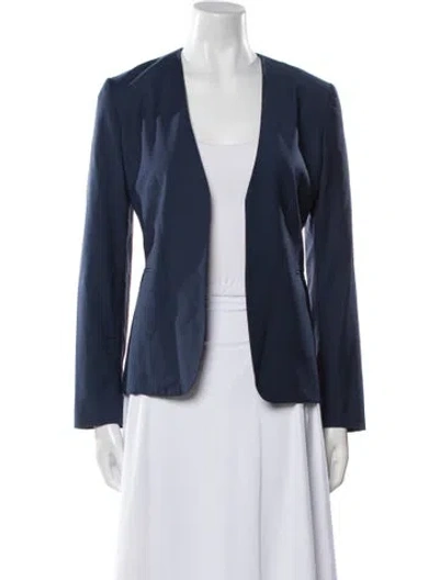 Pre-owned Theory Wool Blazer In Blue