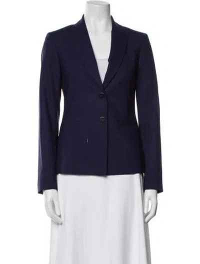 Pre-owned Theory Wool Blazer In Blue