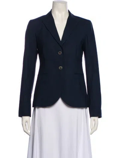 Pre-owned Theory Wool Blazer In Blue