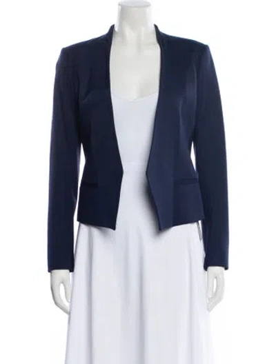 Pre-owned Theory Wool Blazer In Blue