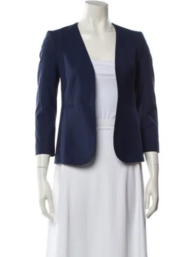 Pre-owned Theory Wool Blazer In Blue
