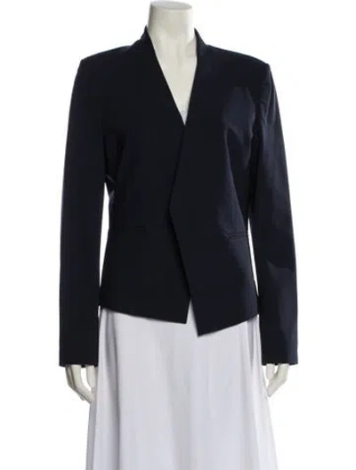 Pre-owned Theory Wool Blazer In Blue
